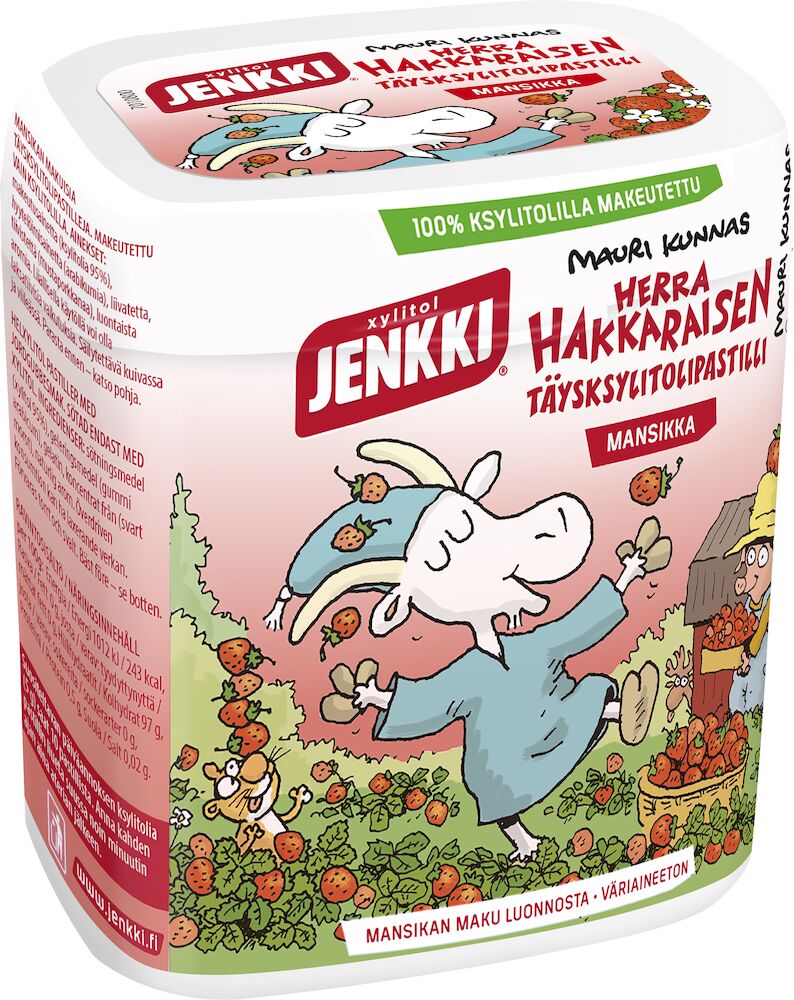 Jenkki Herra Hakkarainen mansikka 55g