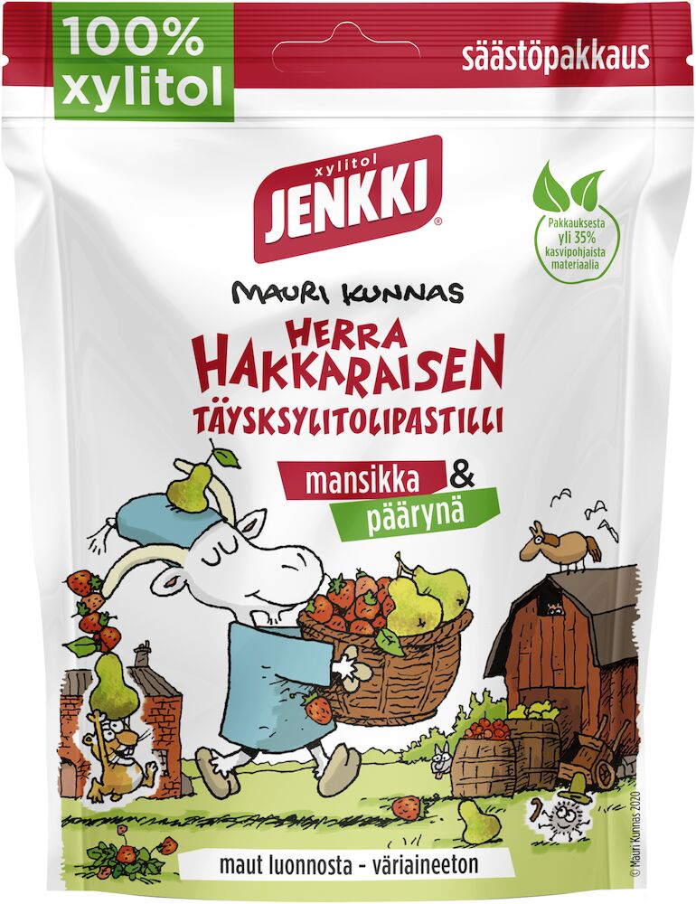 Jenkki Herra Hakkarainen mansikka & päärynä pastillisekoitus 150g