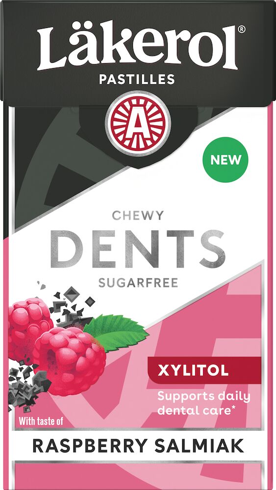 Läkerol Dents Raspberry Salmiak 36g